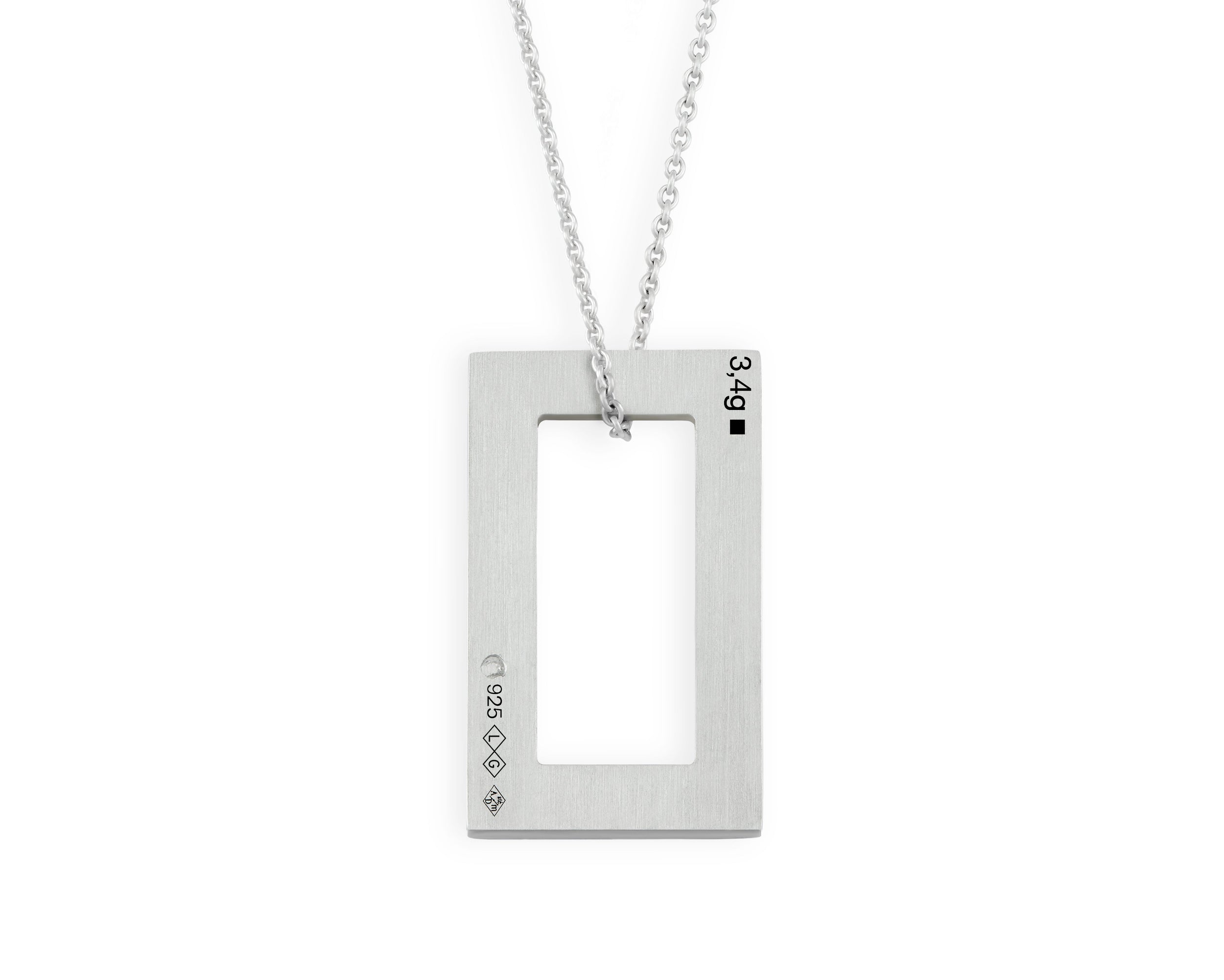 collier rectangle le 3,4g