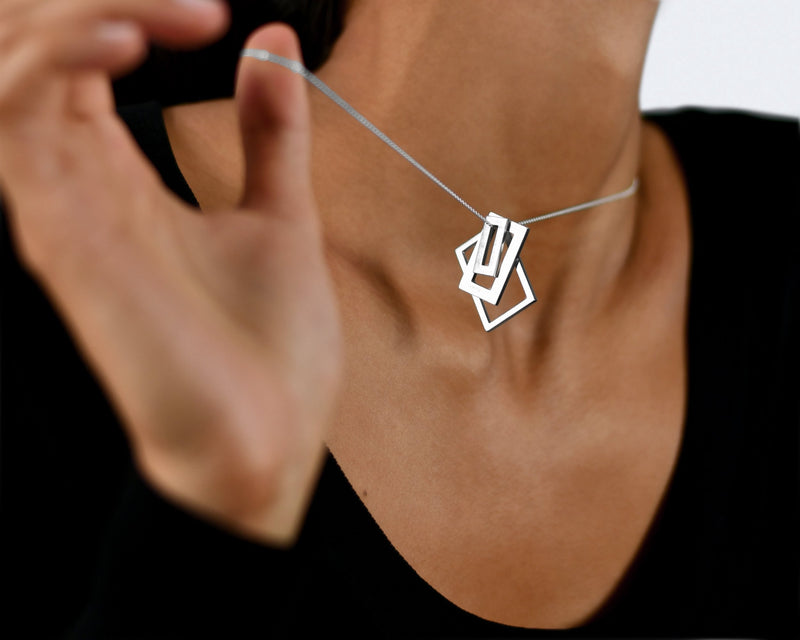 accumulation rectangle necklaces 7g