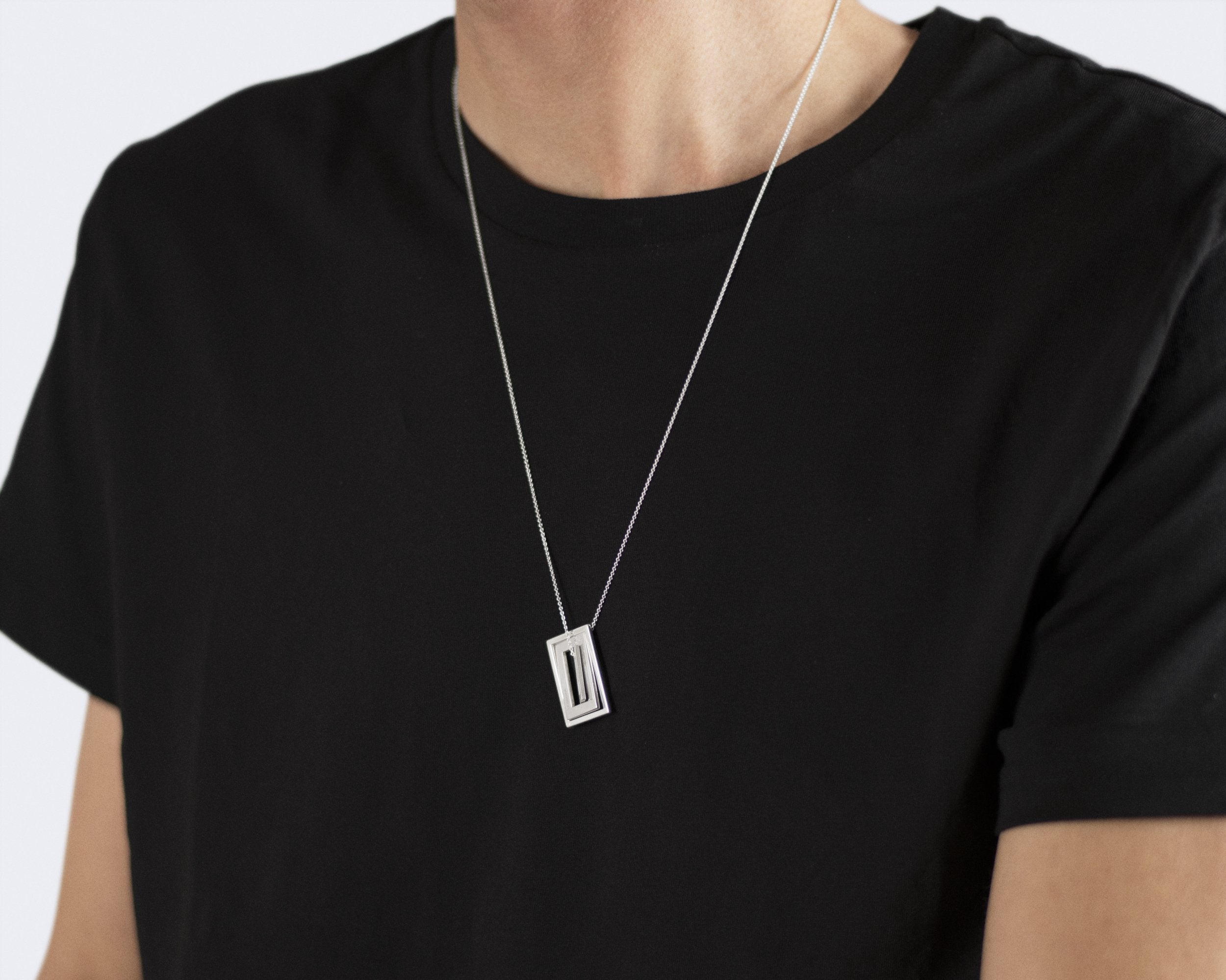 accumulation rectangle necklaces 7g
