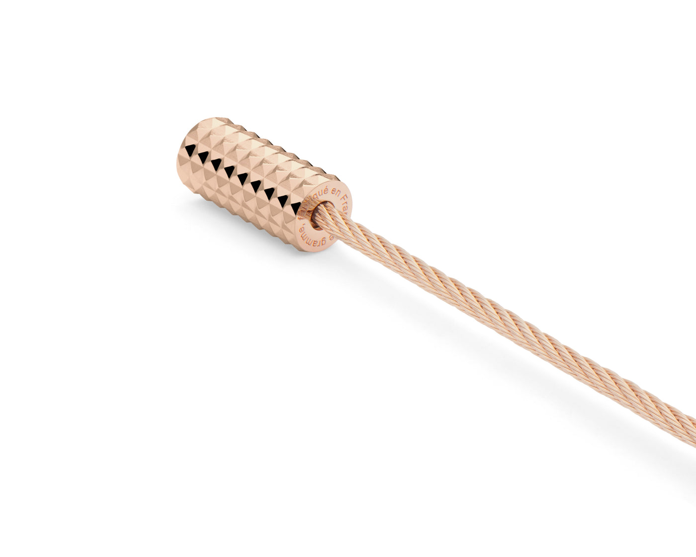 bracelet câble guilloché pyramide le 11g
