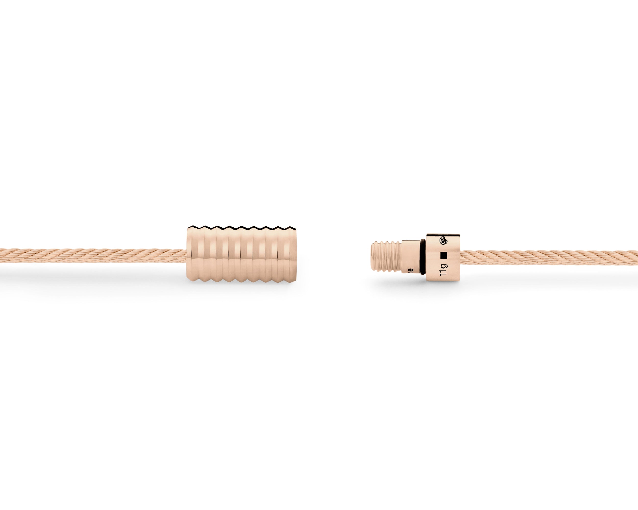 vertical guilloché cable bracelet 11g