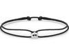 bracelet cordon entrelacs noir le 1g
