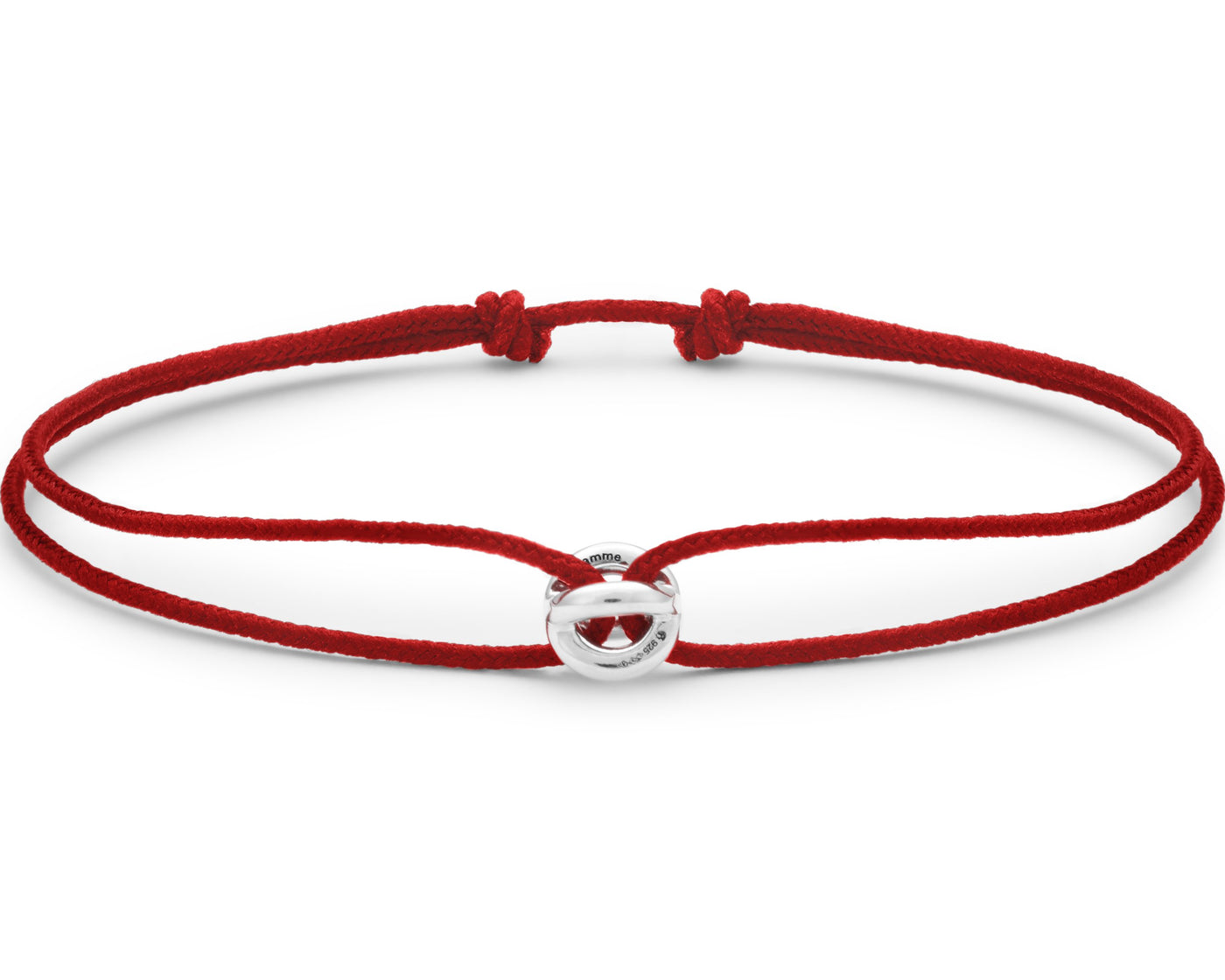 bracelet cordon entrelacs rouge le 1g