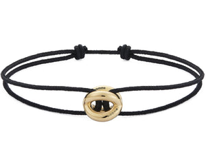 bracelet cordon entrelacs noir le 3g